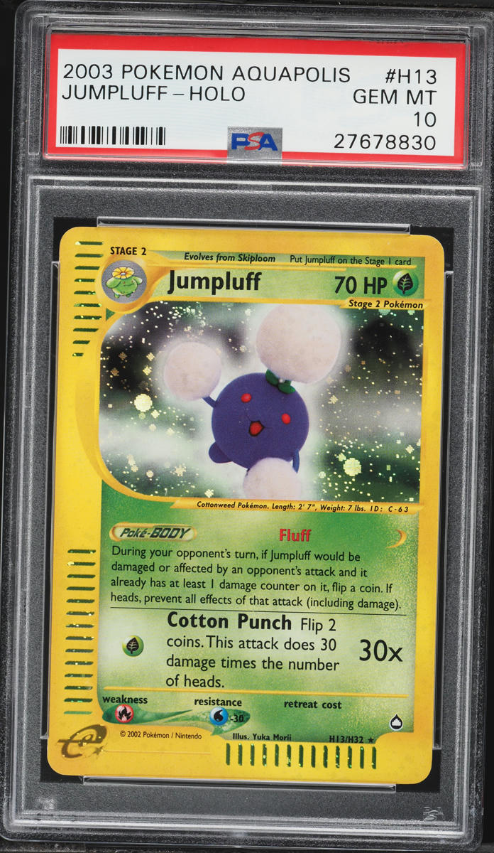 2003 Pokemon Aquapolis Holo Jumpluff #H13 PSA 10 GEM MINT