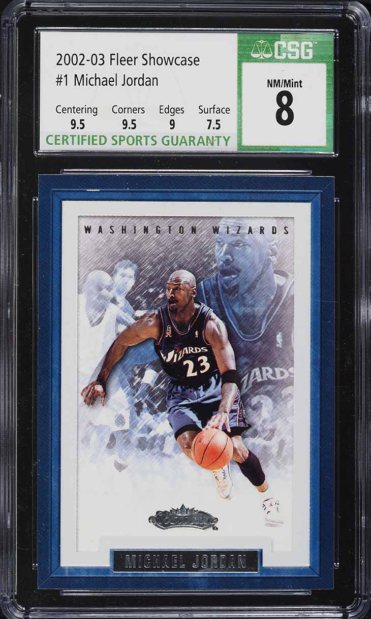 2002 Fleer Showcase Michael Jordan #1 CSG 8 NM-MT