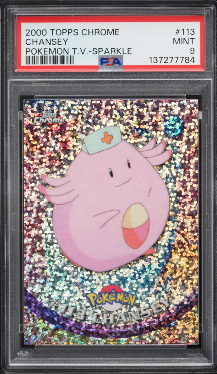 2000 Topps Chrome Pokemon Series 2 Sparkle Chansey #113 PSA 9 MINT