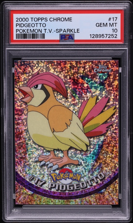 2000 Topps Chrome Pokemon Series 1 Sparkle Pidgeotto #17 PSA 10 GEM MINT
