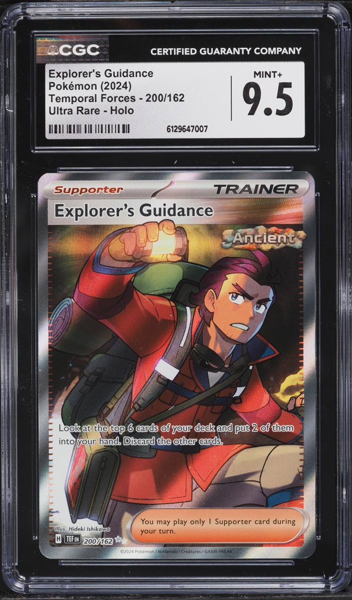 2024 Pokemon Scarlet & Violet Temporal Forces Full Art Explorer's Guidance #200 CGC 9.5 MINT+