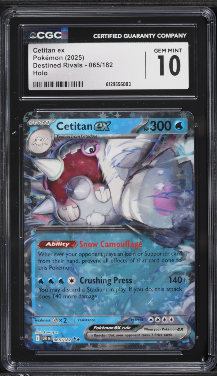2025 Pokemon Scarlet & Violet Destined Rivals Holo Cetitan ex #65 CGC 10 GEM MINT