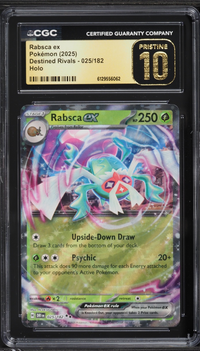 2025 Pokemon Scarlet & Violet Destined Rivals Holo Rabsca ex #25 CGC 10 PRISTINE