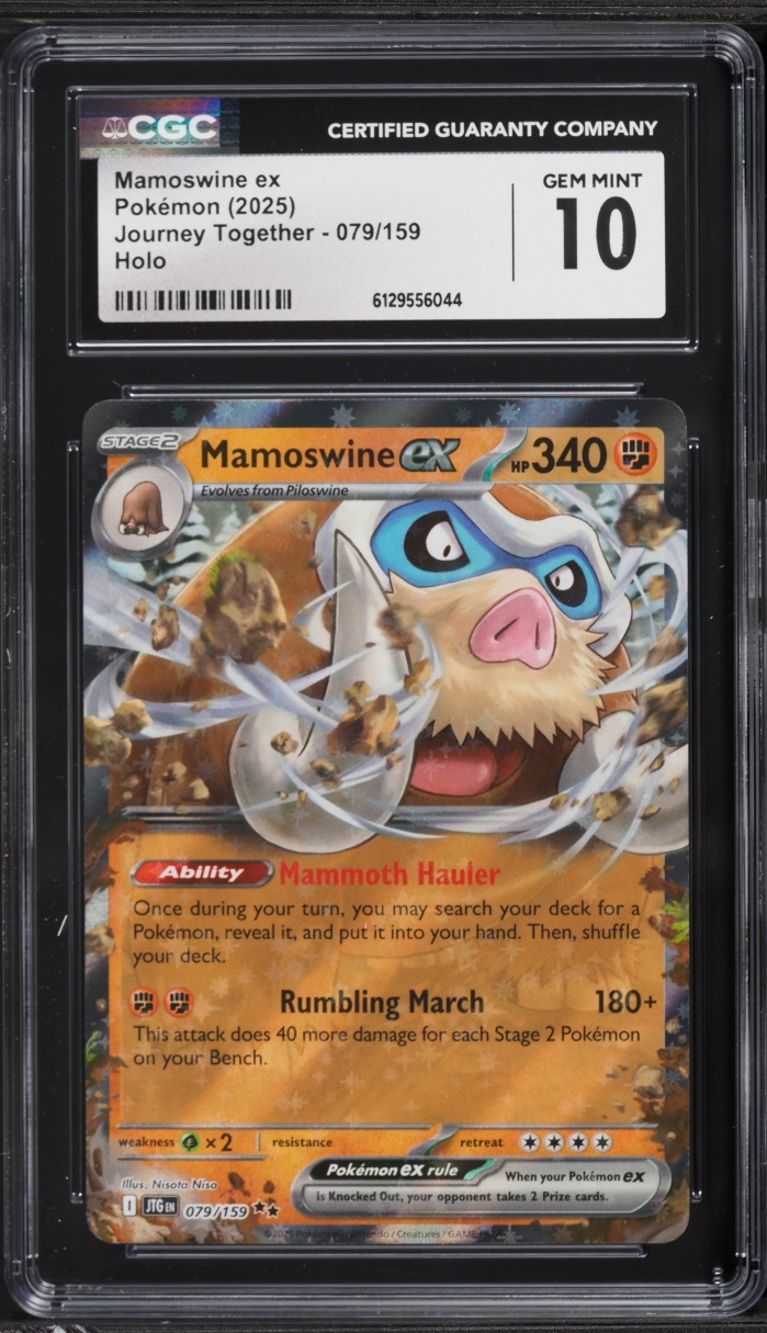 2025 Pokemon Scarlet & Violet Journey Together Holo Mamoswine ex #79 CGC 10 GEM MINT