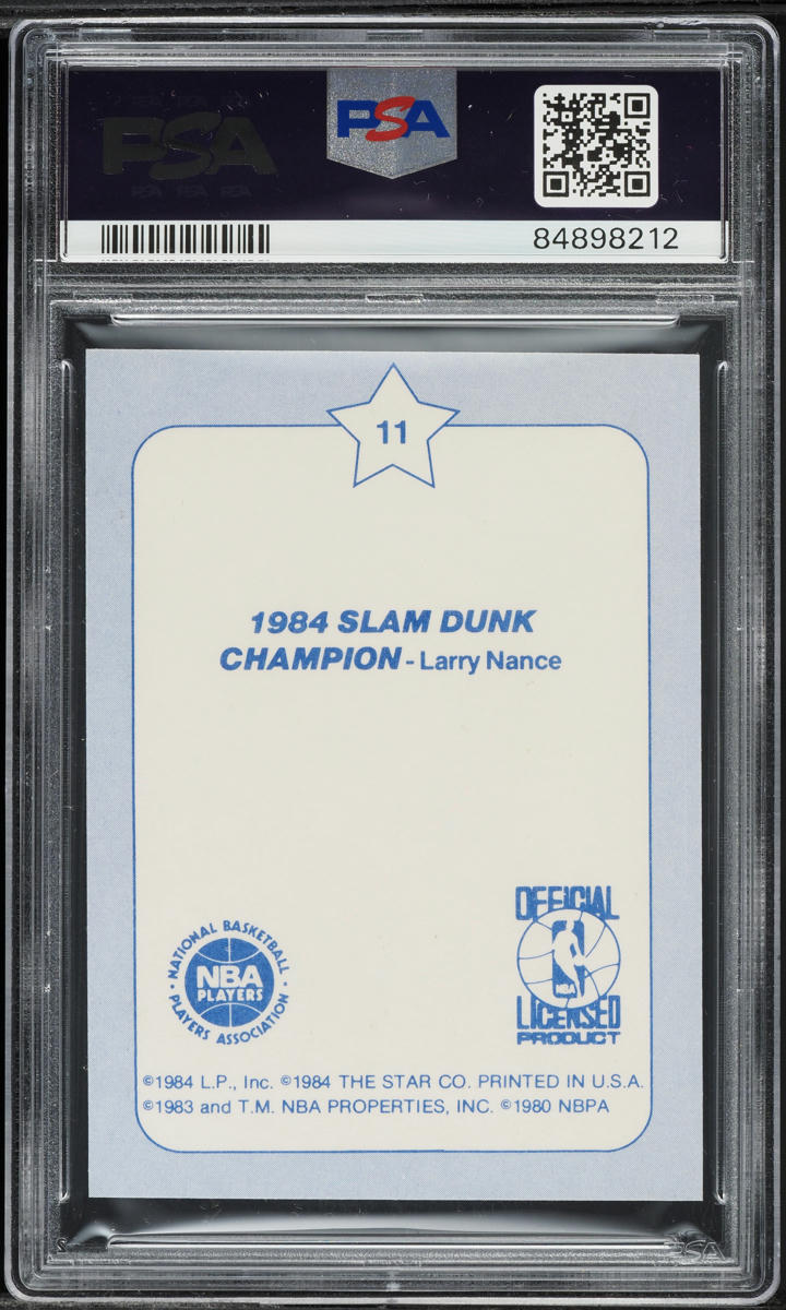 1984 Star Slam Dunk Larry Nance ROOKIE #11 PSA 8 NM-MT