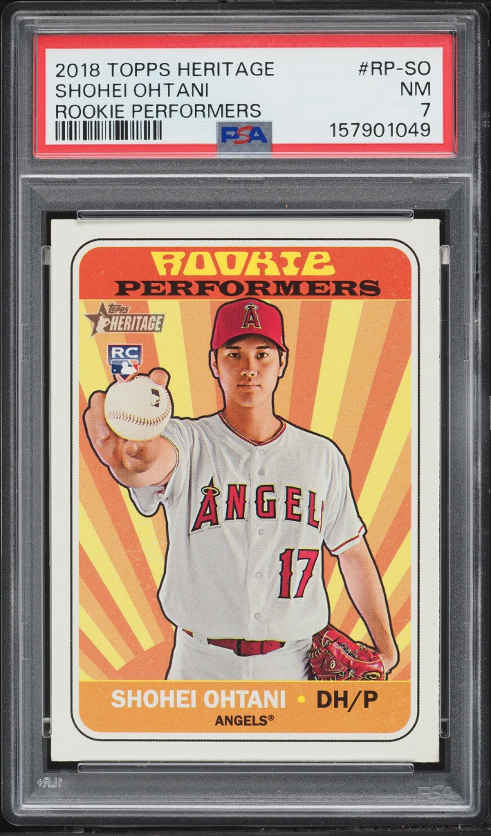 2018 Topps Heritage Performers Shohei Ohtani ROOKIE #RP-SO PSA 7 NRMT
