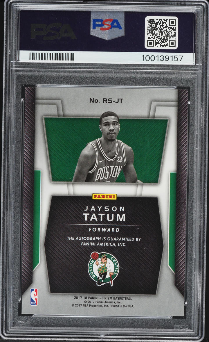 2017 Panini Prizm Signatures Jayson Tatum ROOKIE AUTO #RS-JT PSA 9
