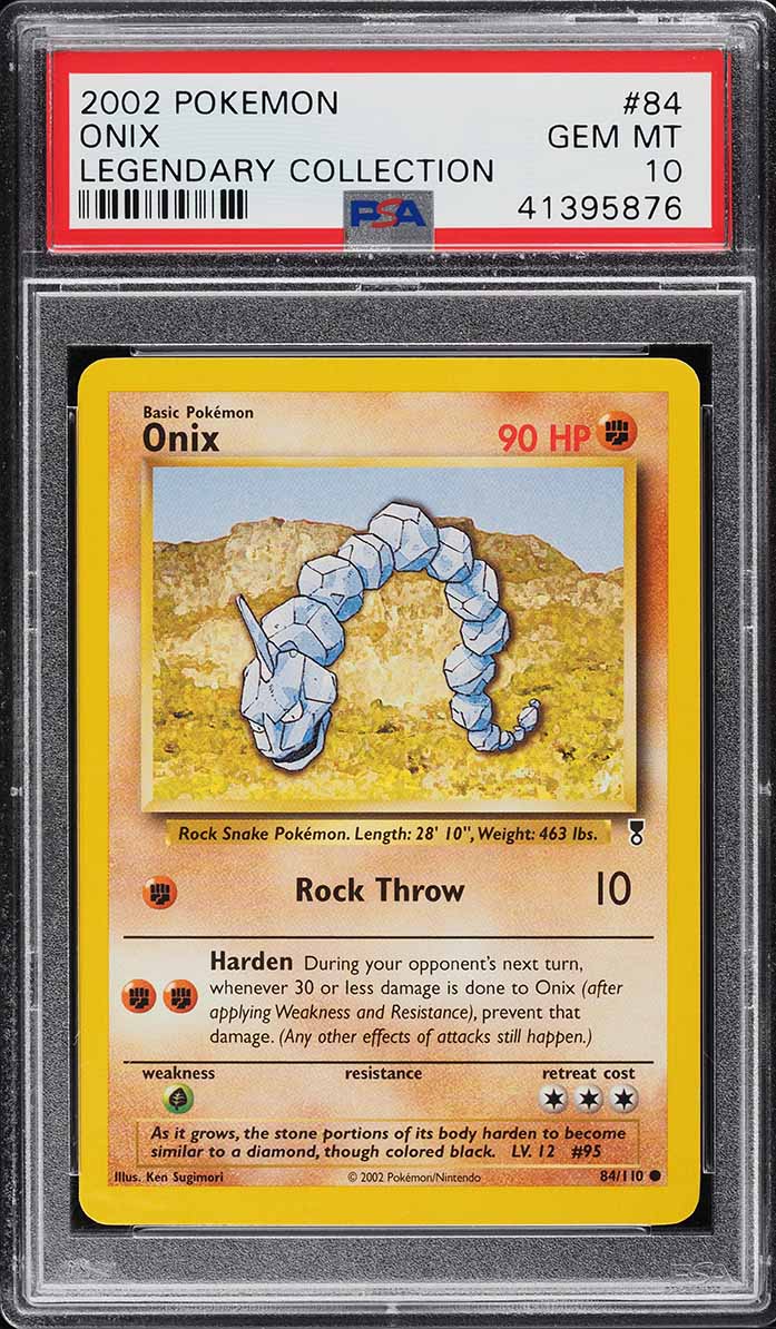 2002 Pokemon Legendary Collection Onix #84 PSA 10 GEM MINT