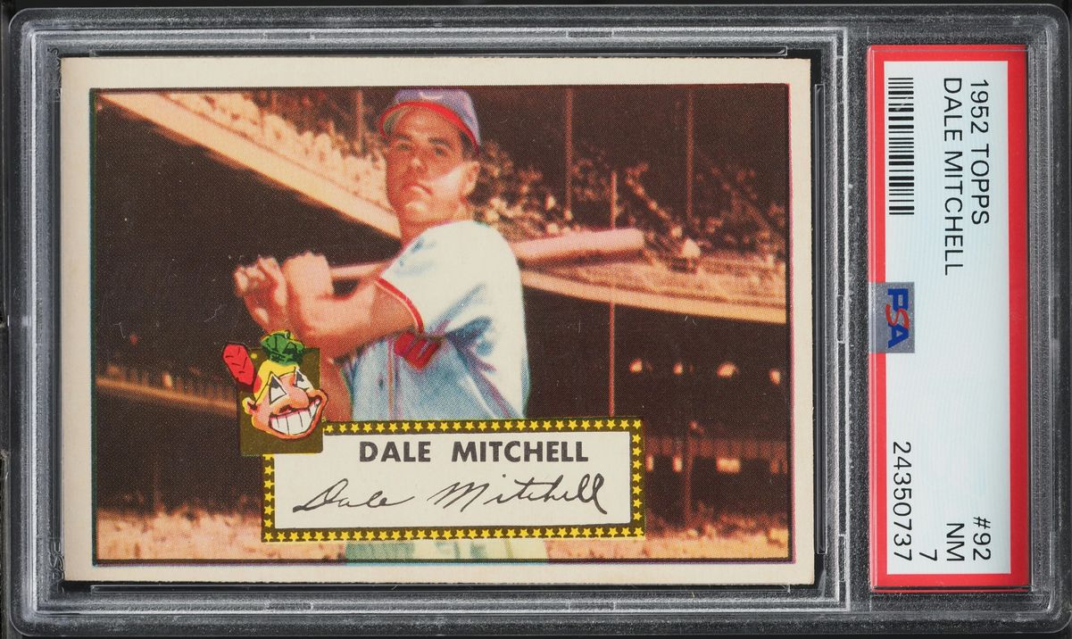1952 Topps Dale Mitchell #92 PSA 7 NRMT
