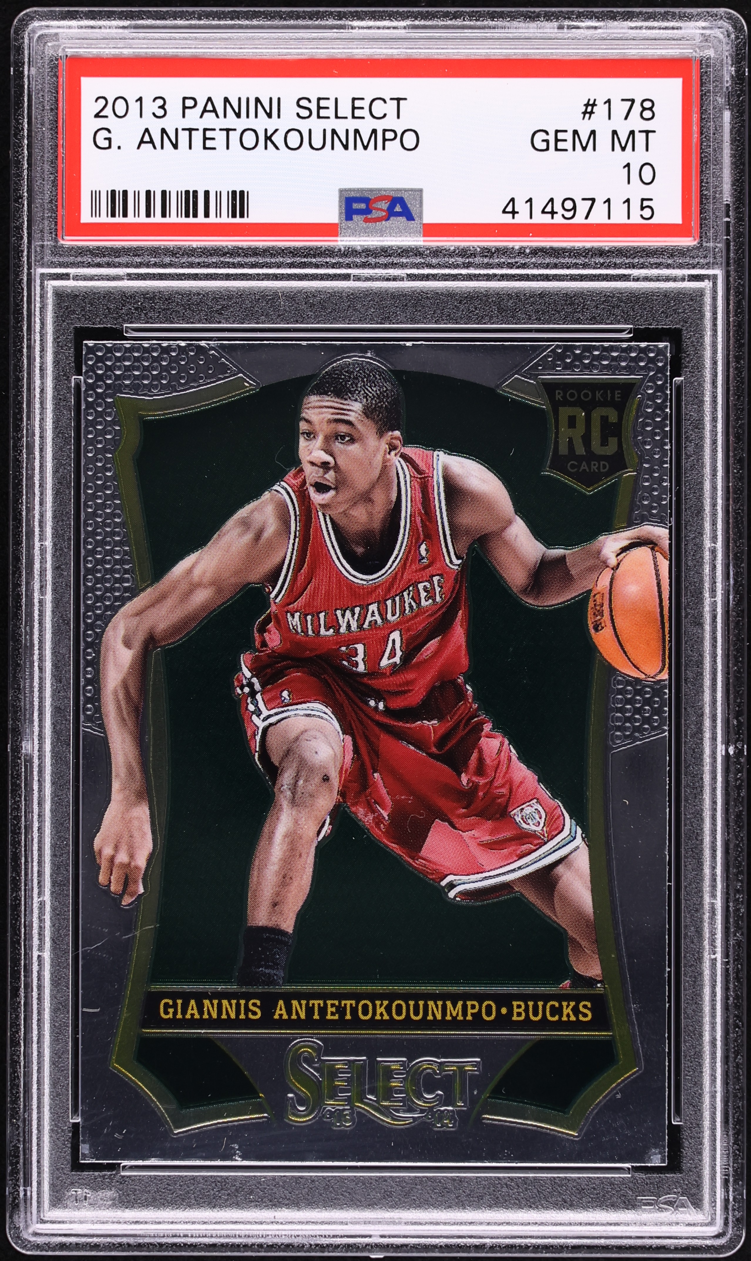 2013 Select Basketball Giannis Antetokounmpo ROOKIE #178 PSA 10