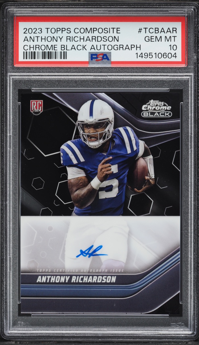 2023 Topps Chrome Black Composite Anthony Richardson ROOKIE AUTO #TCBA-AR PSA 10 GEM MINT