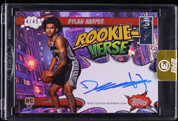 2025 Topps Three Rookie-Verse Dylan Harper ROOKIE AUTO /49 #RV-DH