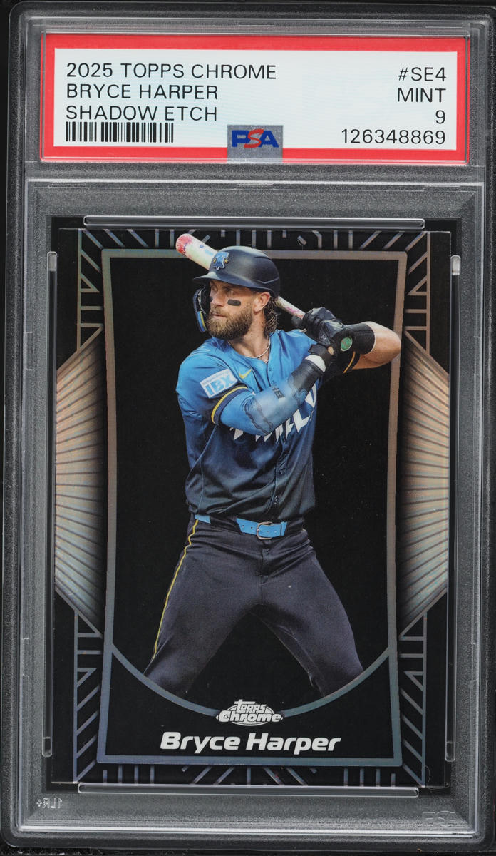 2025 Topps Chrome Shadow Etch Bryce Harper #SE4 PSA 9 MINT