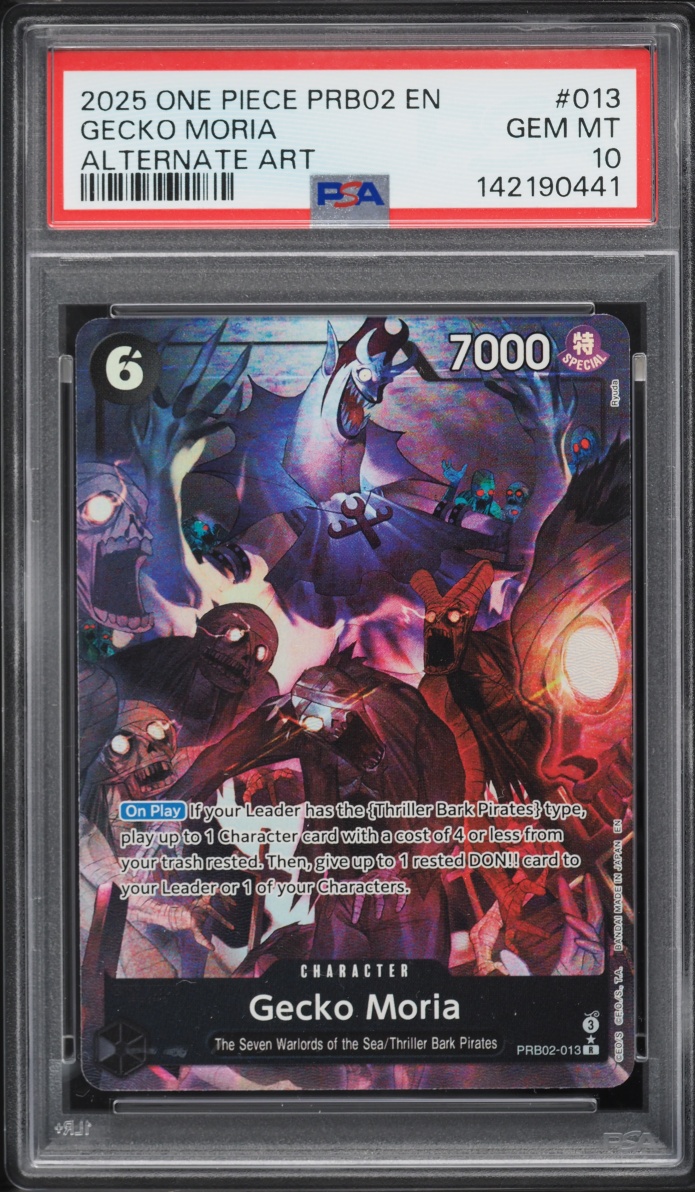 2025 One Piece Premium Booster Best Volume 2 Alt Art Gecko Moria #PRB02-013 PSA 10 GEM MINT