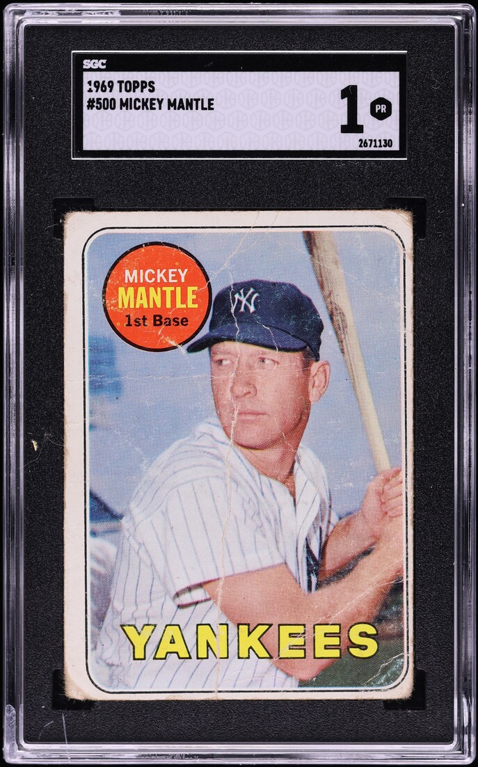 1969 Topps Mickey Mantle #500 SGC 1 PR