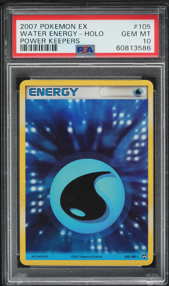 2007 Pokemon EX Power Keepers Holo Water Energy #105 PSA 10 GEM MINT