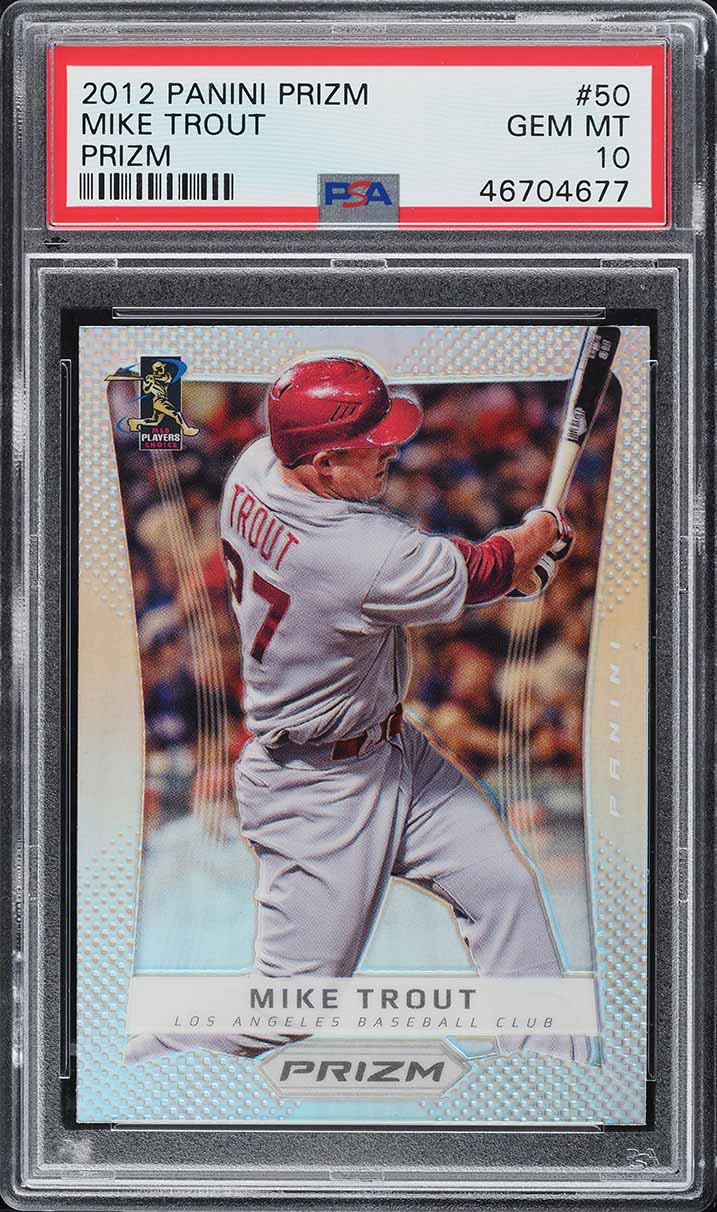 2012 Panini Prizm Silver Mike Trout ROOKIE #50 PSA 10 GEM MINT