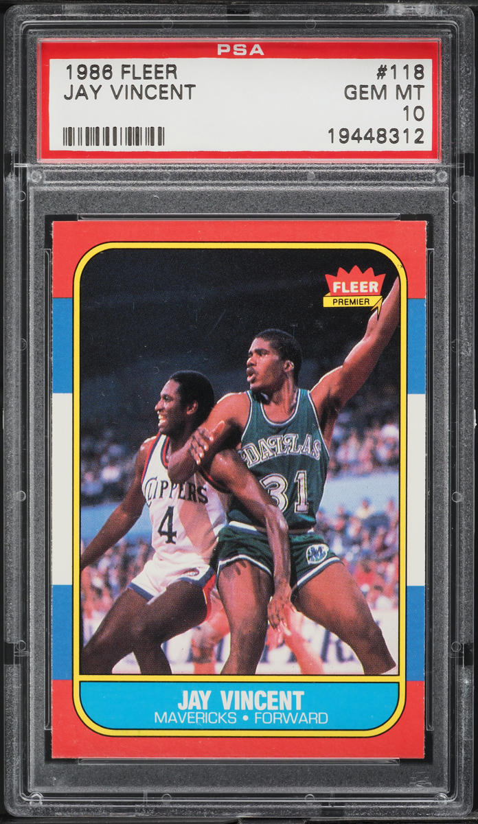 1986 Fleer Basketball Jay Vincent #118 PSA 10 GEM MINT