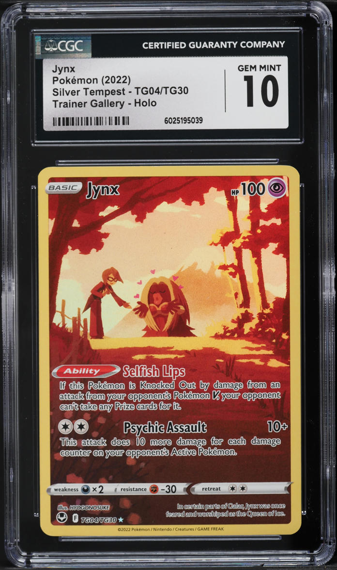 2022 Pokemon Sword & Shield Silver Tempest Alt Art Jynx #TG04 CGC 10 GEM MINT - Main Image