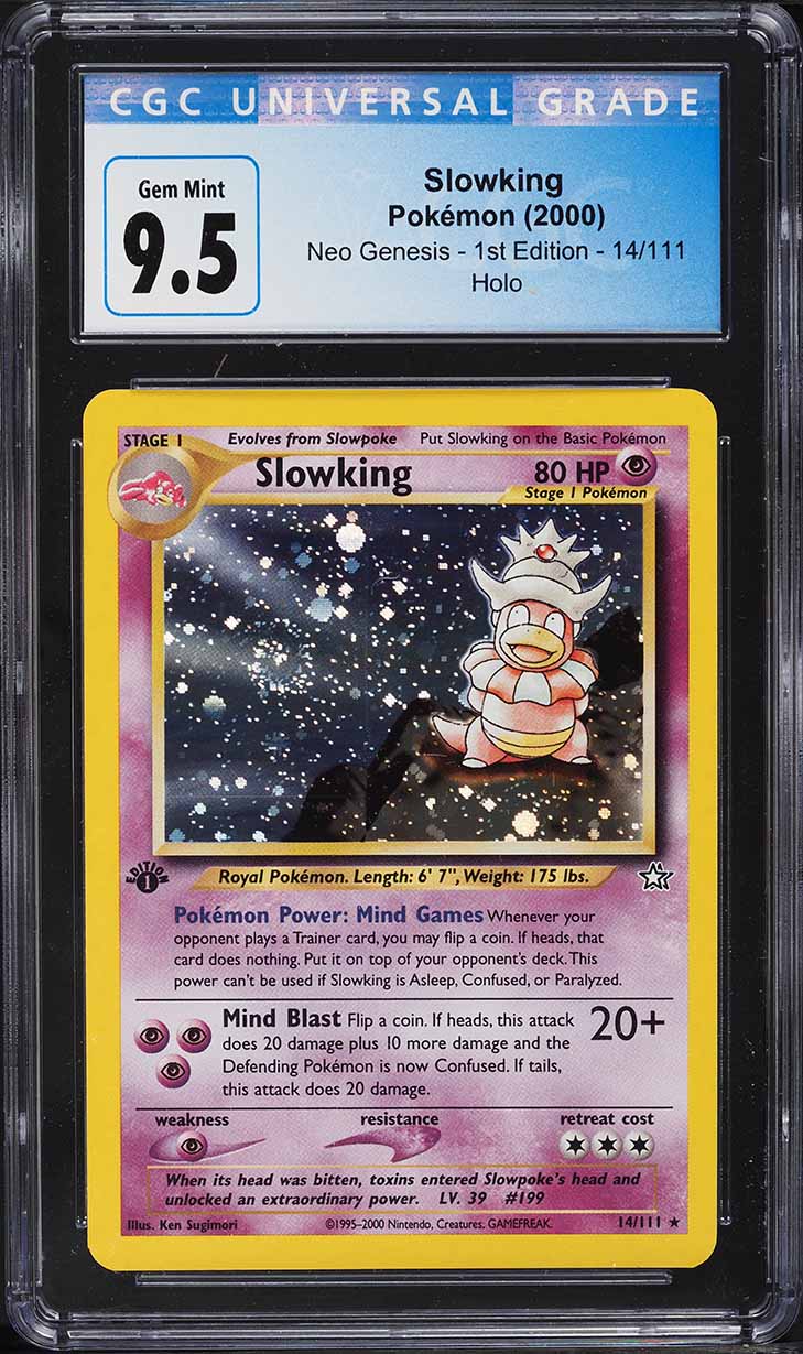 2000 Pokemon Neo Genesis 1st Edition Holo Slowking #14 CGC 9.5 GEM MINT