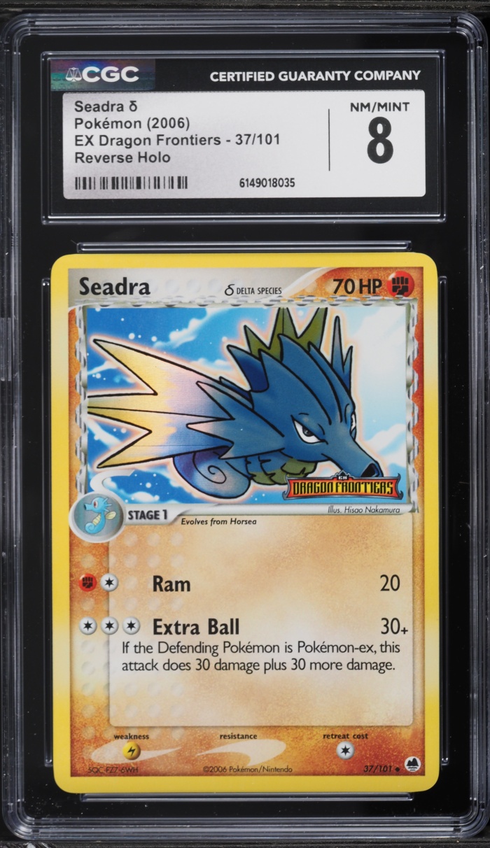 2006 Pokemon EX Dragon Frontiers Reverse Holo Seadra #37 CGC 8 NM-MT