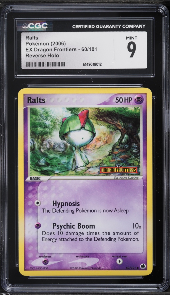 2006 Pokemon EX Dragon Frontiers Reverse Holo Ralts #60 CGC 9 MINT