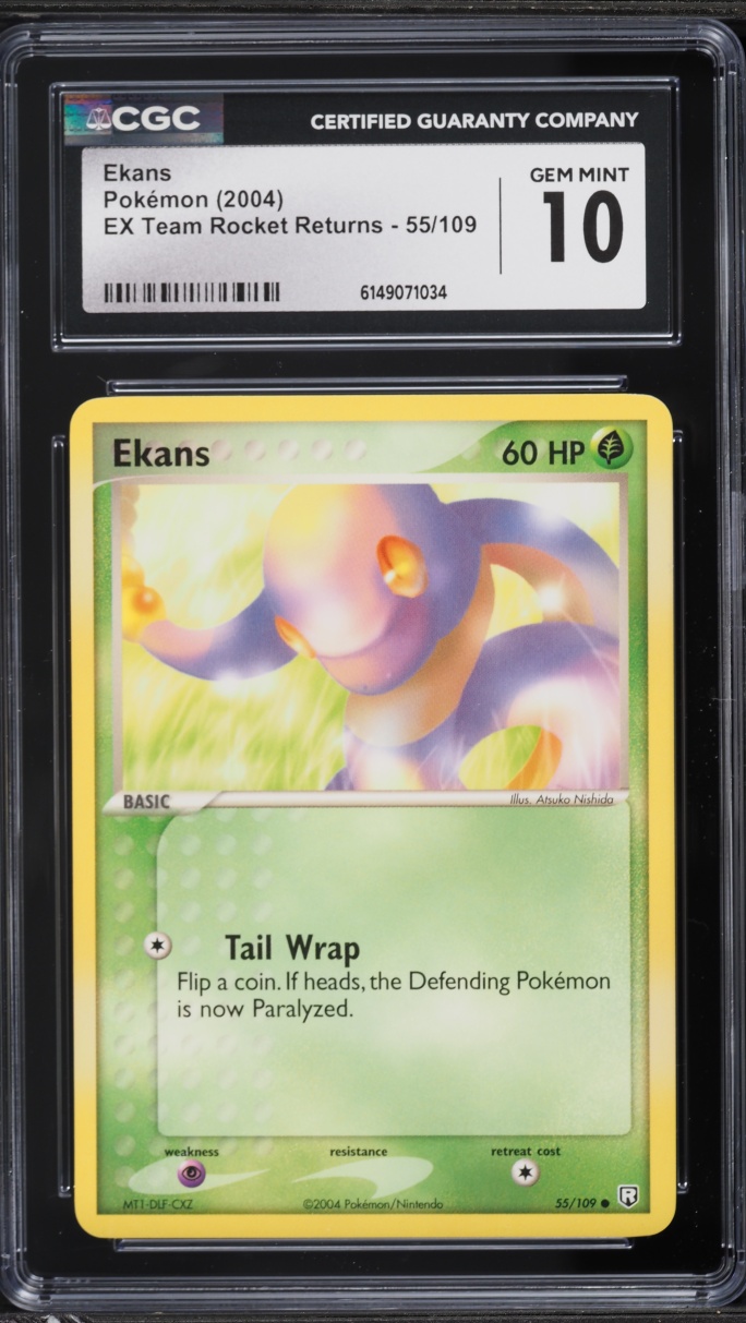 2004 Pokemon EX Team Rocket Returns Ekans #55 CGC 10 GEM MINT