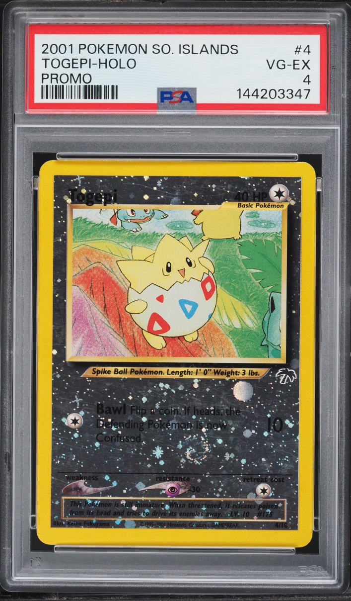 2001 Pokemon Southern Islands Promo Holo Togepi #4 PSA 4 VGEX