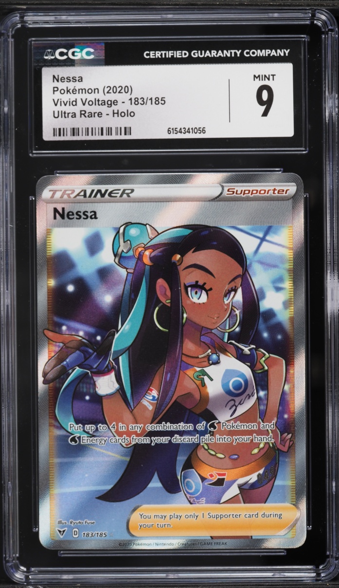 2020 Pokemon Sword & Shield Vivid Voltage Full Art Nessa #183 CGC 9 MINT
