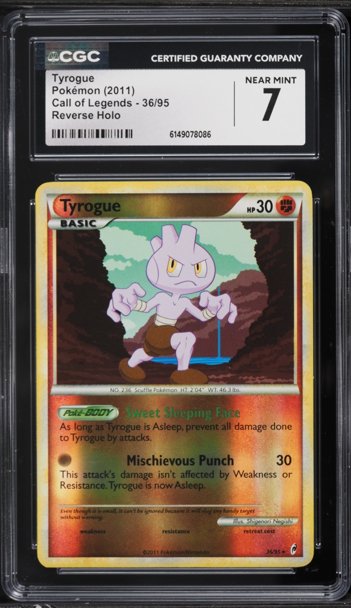 2011 Pokemon Call Of Legends Reverse Holo Tyrogue #36 CGC 7 NRMT