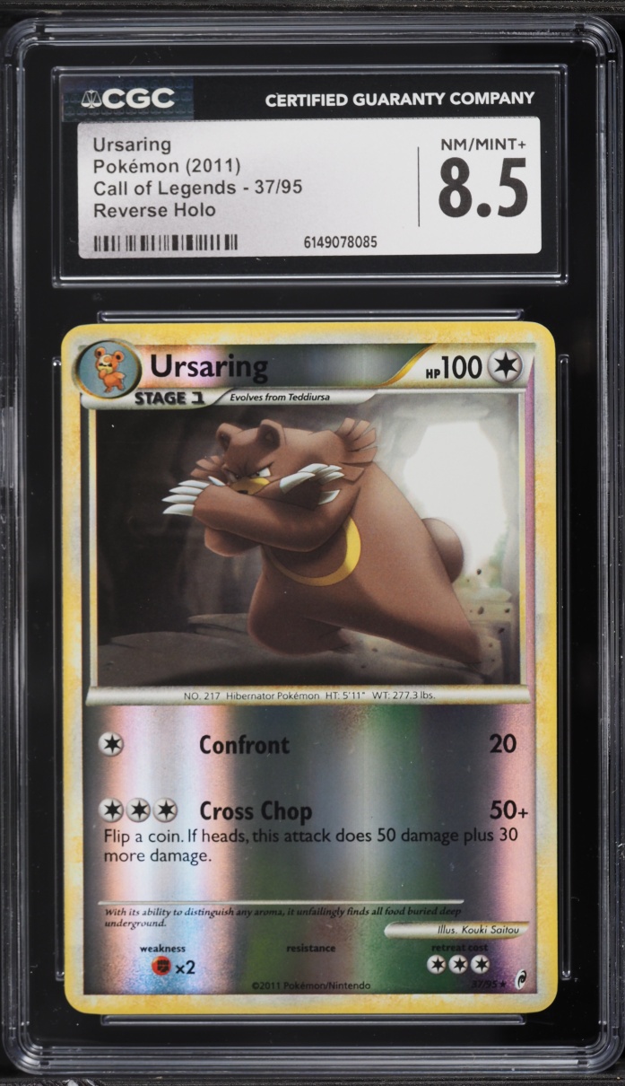 2011 Pokemon Call Of Legends Reverse Holo Ursaring #37 CGC 8.5 NM-MT+