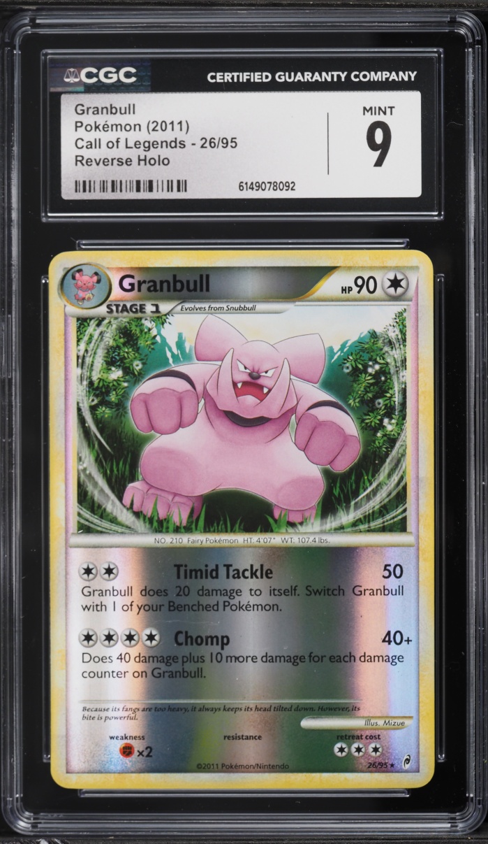2011 Pokemon Call Of Legends Reverse Holo Granbull #26 CGC 9 MINT