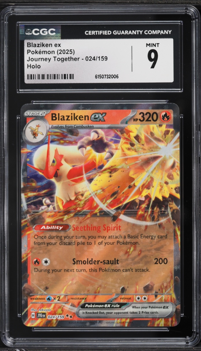 2025 Pokemon Scarlet & Violet Journey Together Holo Blaziken EX #24 CGC 9 MINT