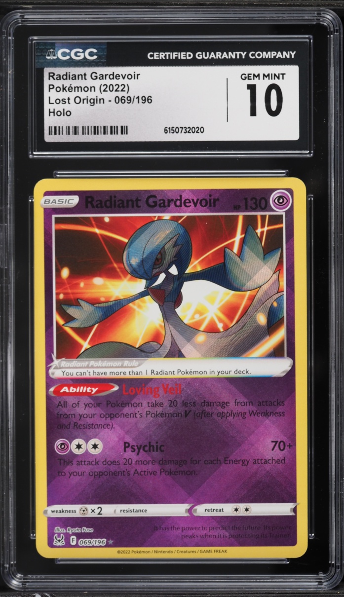 2022 Pokemon Sword & Shield Lost Origin Holo Radiant Gardevoir #69 CGC 10 GEM MINT
