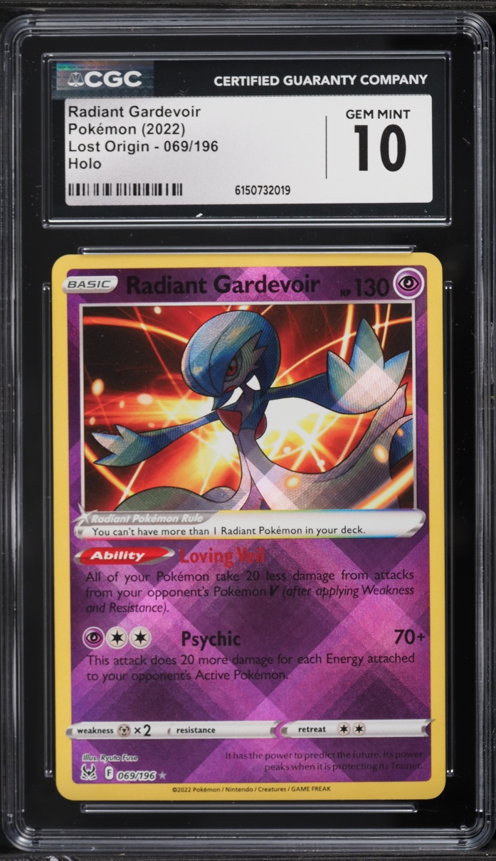 2022 Pokemon Sword & Shield Lost Origin Holo Radiant Gardevoir #69 CGC 10 GEM MINT