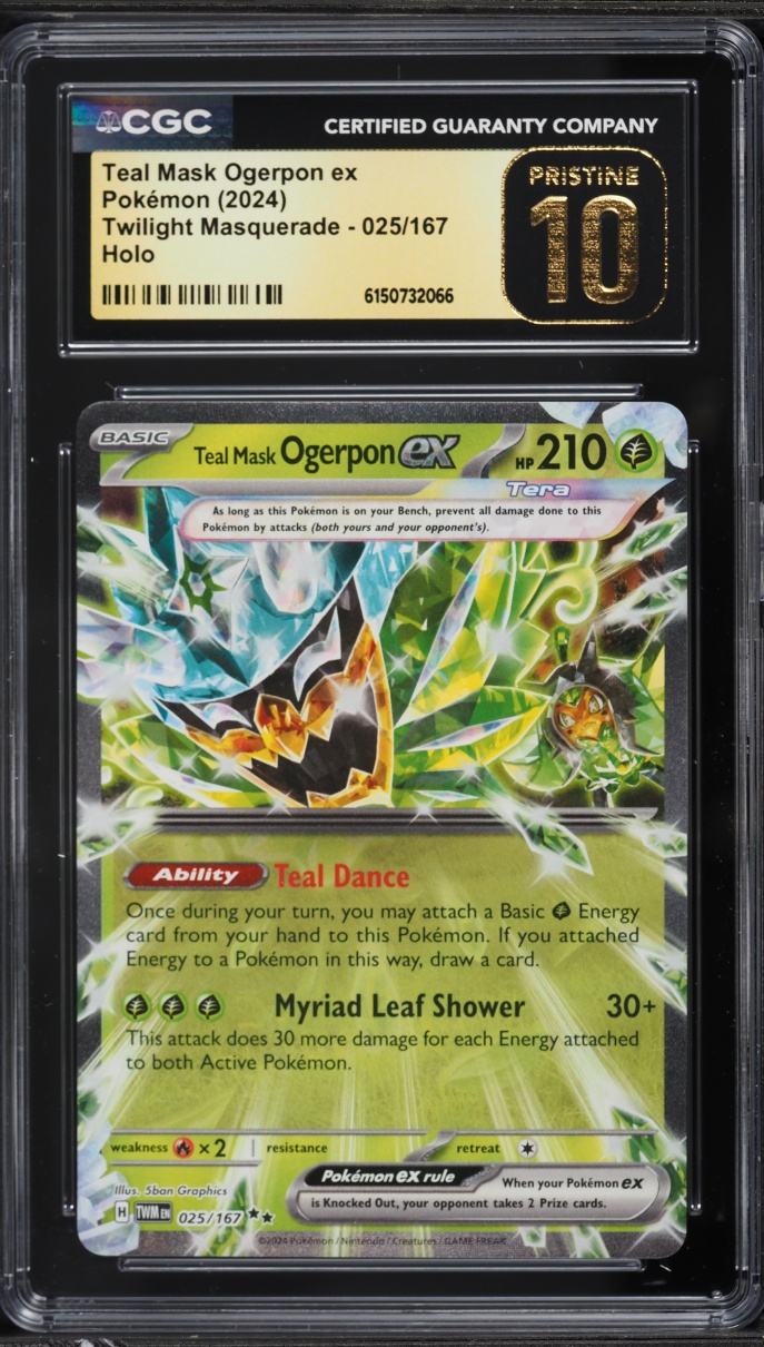 2024 Pokemon Scarlet & Violet Twilight Masquerade Holo Teal Mask Ogerpon EX #25 CGC 10 PRISTINE