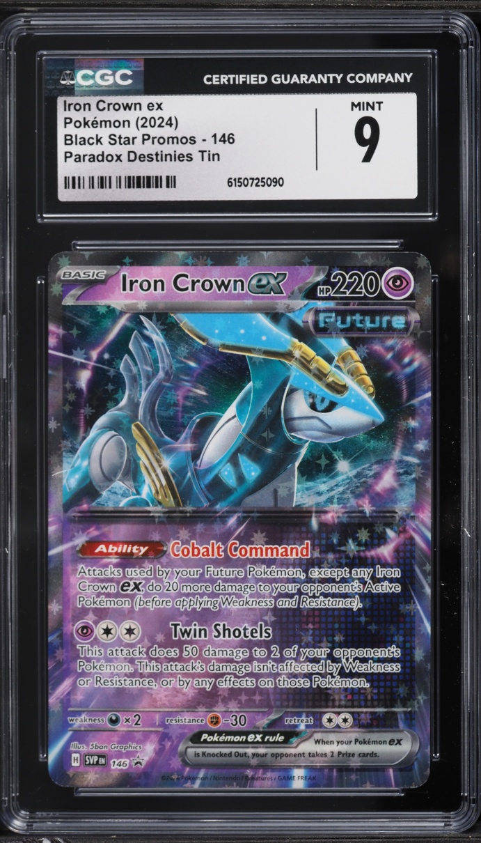 2024 Pokemon SV Black Star Promo Paradox Destinies Tin Holo Iron Crown ex #146 CGC 9 MINT