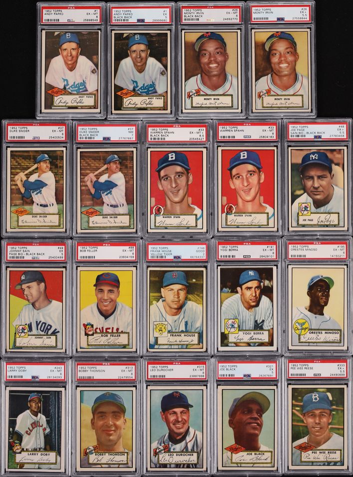 1952 Topps Mid-Grade COMPLETE MASTER SET w/ High-Numbers Mickey Mantle SGC 3.5