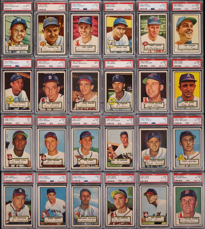 1952 Topps Mid-Grade COMPLETE MASTER SET w/ High-Numbers Mickey Mantle SGC 3.5