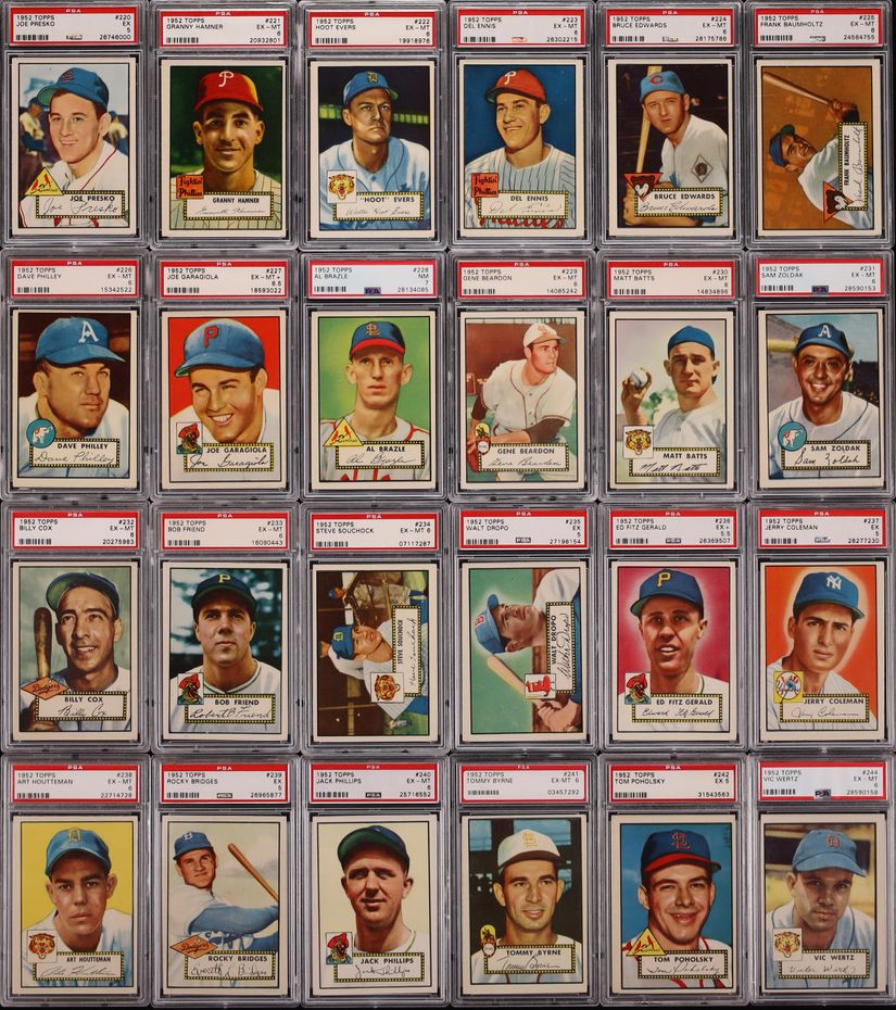 1952 Topps Mid-Grade COMPLETE MASTER SET w/ High-Numbers Mickey Mantle SGC 3.5