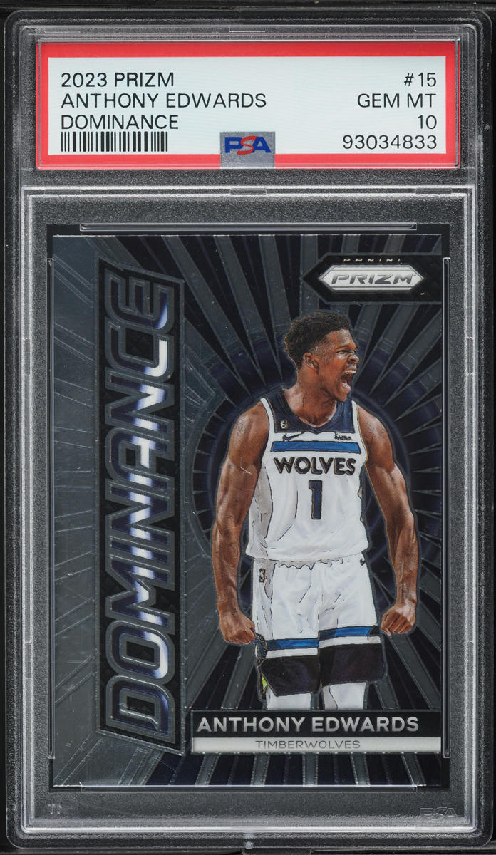 2023 Panini Prizm Dominance Anthony Edwards #15 PSA 10 GEM MINT