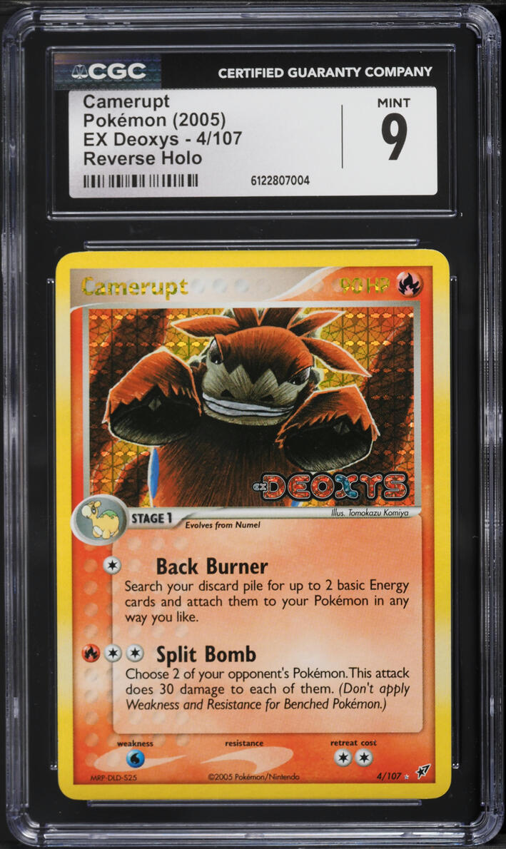 2005 Pokemon EX Deoxys Reverse Holo Camerupt #4 CGC 9 MINT