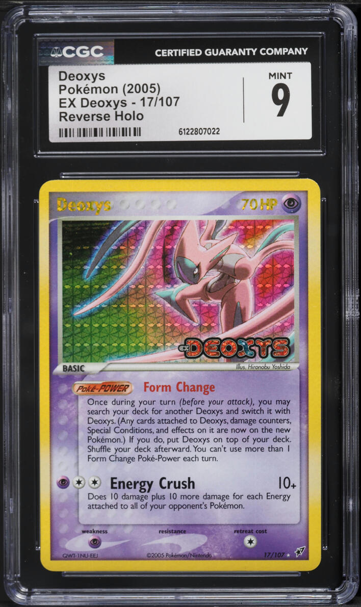 2005 Pokemon EX Deoxys Reverse Holo Deoxys #17 CGC 9 MINT