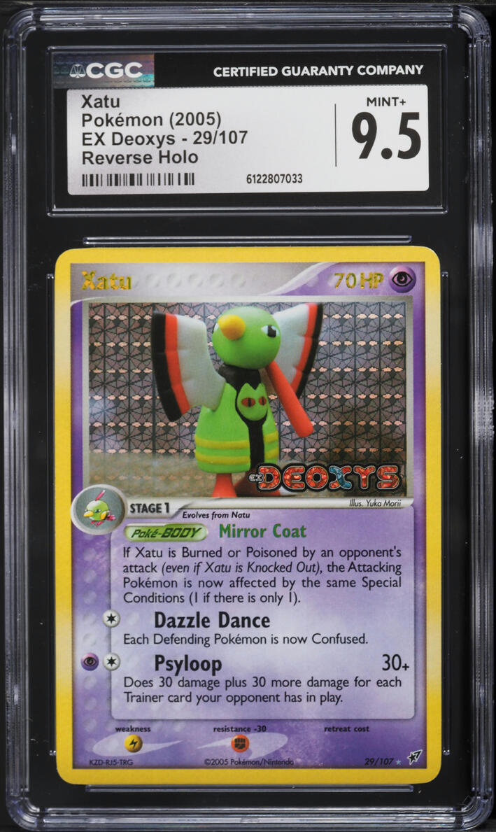 2005 Pokemon EX Deoxys Reverse Holo Xatu #29 CGC 9.5 MINT+