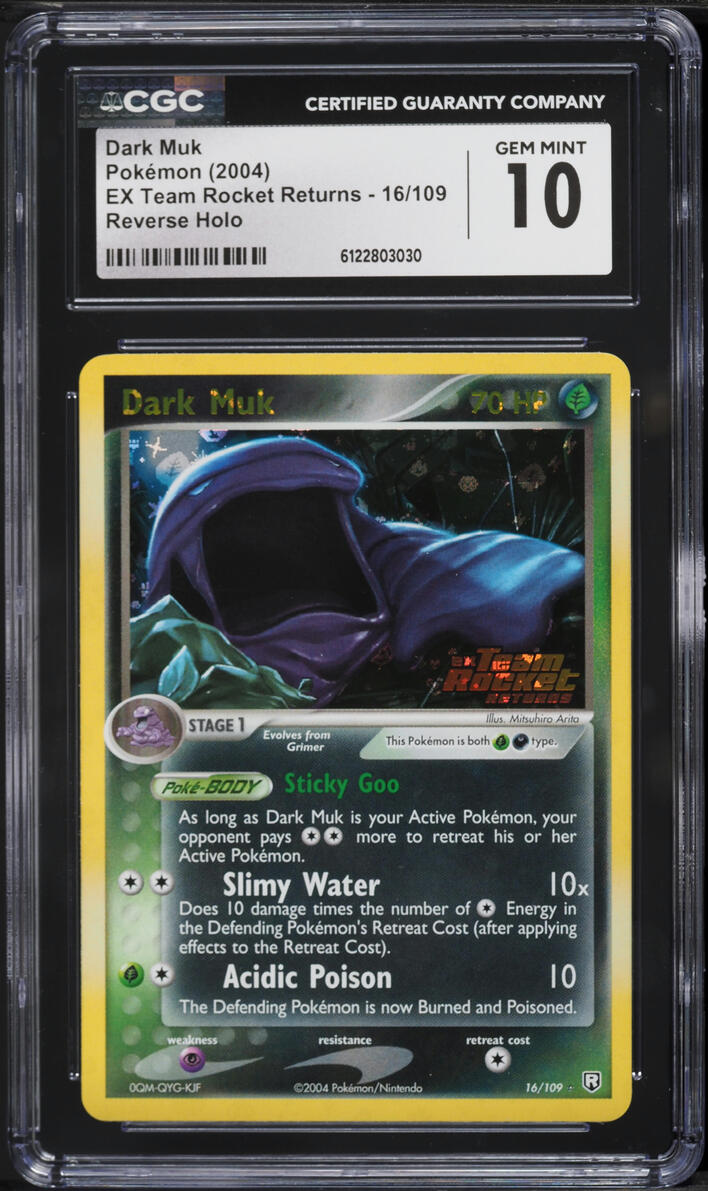 2004 Pokemon EX Team Rocket Returns Reverse Holo Dark Muk #16 CGC 10 GEM MINT