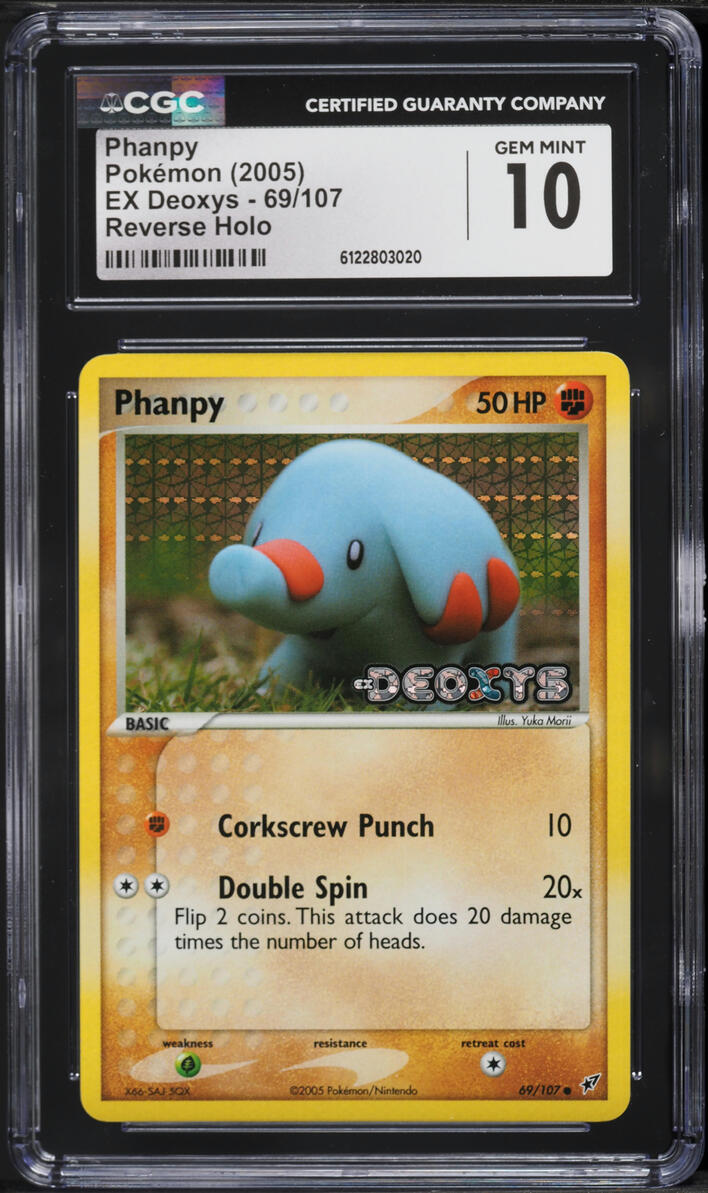 2005 Pokemon EX Deoxys Reverse Holo Phanpy #69 CGC 10 GEM MINT