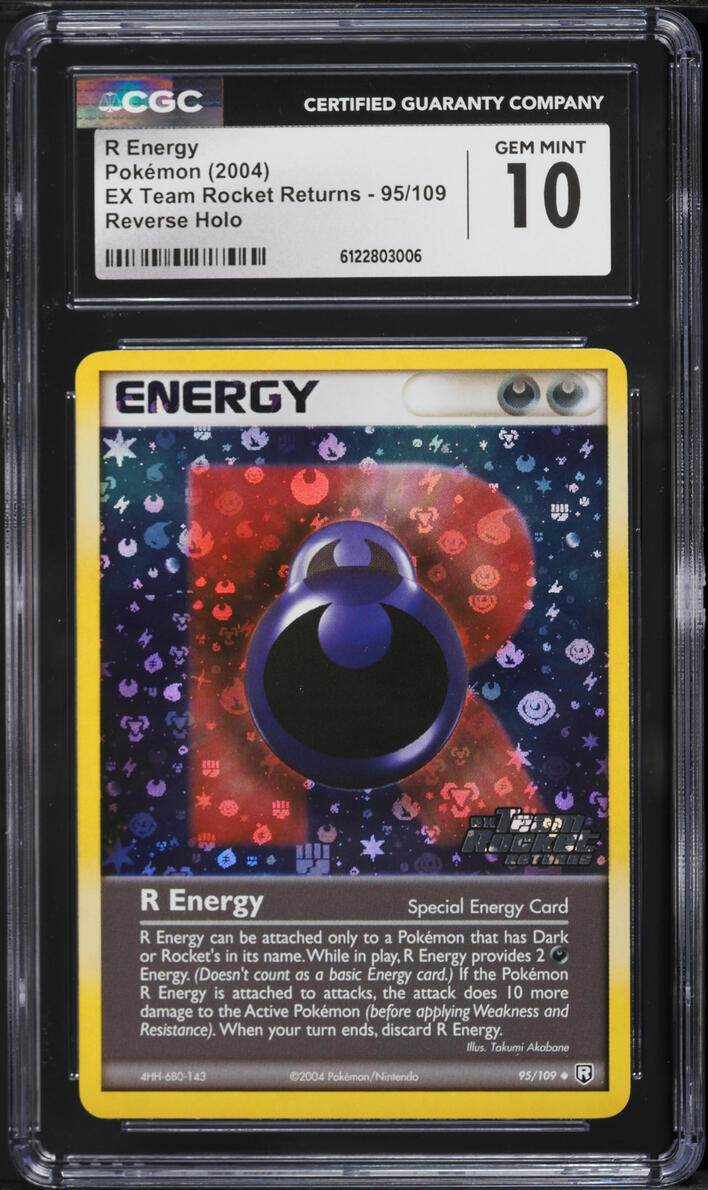 2004 Pokemon EX Team Rocket Returns Reverse Holo R Energy #95 CGC 10 GEM MINT