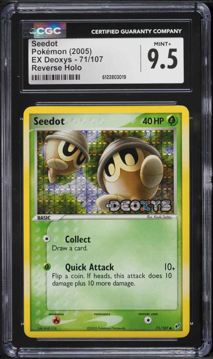 2005 Pokemon EX Deoxys Reverse Holo Seedot #71 CGC 9.5 MINT+