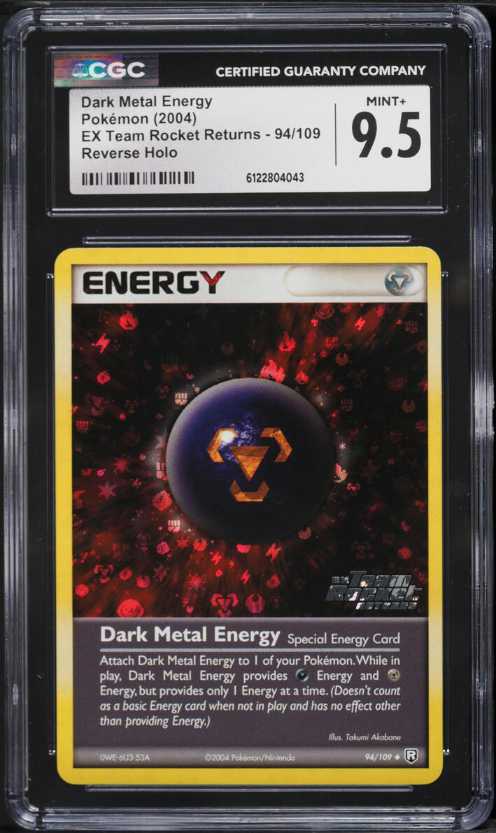 2004 Pokemon EX Team Rocket Returns Reverse Holo Dark Metal Energy #94 CGC 9.5 MINT+