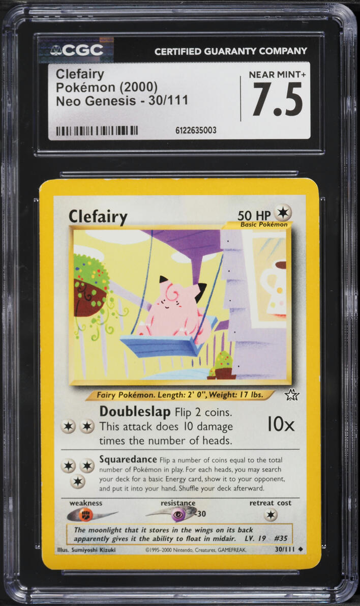 2000 Pokemon Neo Genesis Clefairy #30 CGC 7.5 NRMT+